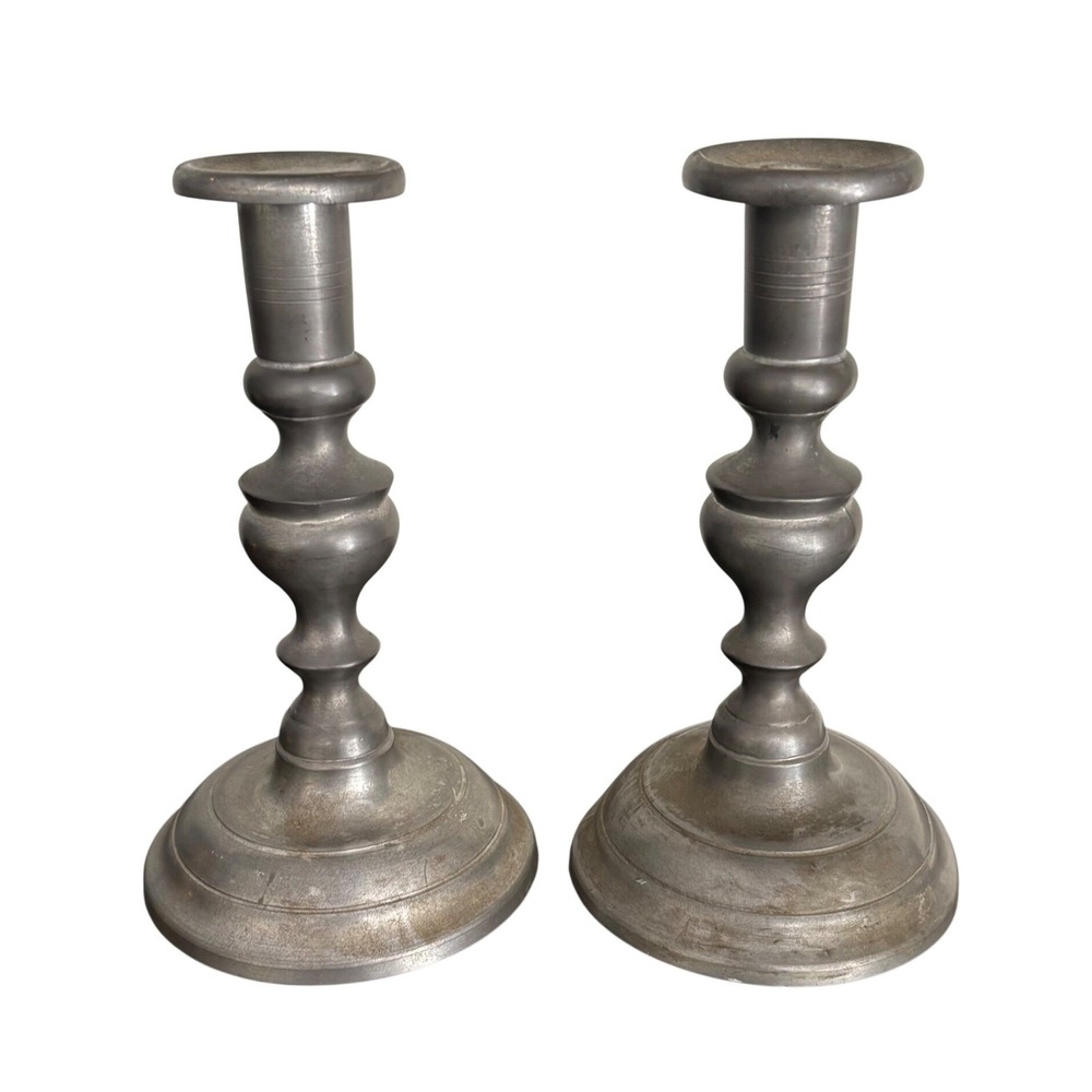 Woodbury Pewterers Pewter Candlestick Holders | Set of 2 | Made in USA